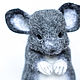 Chinchilla Tosha. Valyanaya (fieltro) juguete de lana, Felted Toy, Schyolkovo,  Фото №1
