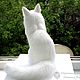Кот Ромашка / валяный из шерсти белый котик / Cat white. Войлочная игрушка. Шерстяной Зоопарк Наталья Львова. Ярмарка Мастеров.  Фото №5