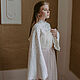 Silk organza blouse with felted sleeves. Blouses. Nataly Kara - одежда из тонкого войлока. My Livemaster. Фото №4