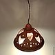 Chandelier with large deep canopy on the suspension and four lamps. Lampshades. Light Ceramics RUS (svetkeramika). My Livemaster. Фото №5