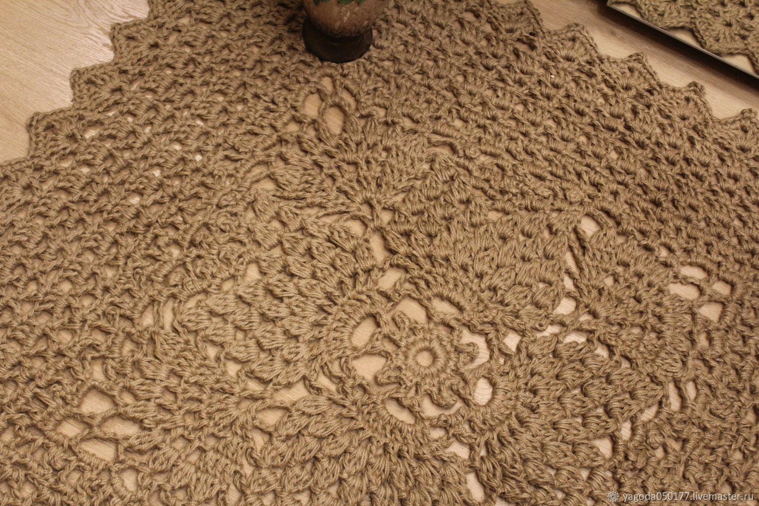 Carpet knitted from jute ' Square'', Carpets, Kaluga,  Фото №1