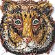 Tiger, author's handmade embroidery. Brooches. Textile art ruM aniraM. Online shopping on My Livemaster.  Фото №2
