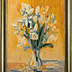 Гобелен Орхидея белая, авторский натюрморт ручной работы, Гобелен, Златоуст,  Фото №1