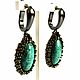 Earrings classic: With Tagilite In the old days. Earrings. Author's handmade jewelry (Mirabel). Online shopping on My Livemaster.  Фото №2