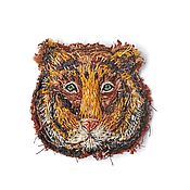 Материалы для творчества handmade. Livemaster - original item Applique, handmade Tiger patch. Handmade.