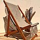 Шезлонг в технике макраме. Лежаки и шезлонги садовые. Оксана Малая. Интернет-магазин Ярмарка Мастеров.  Фото №2