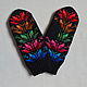 Mittens knitted handmade 'Foot', Mittens, Moscow,  Фото №1