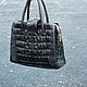 Classic bag: Genuine Crocodile Leather Bag Black. Classic Bag. Katorina Rukodelnica HandMadeButik. My Livemaster. Фото №6