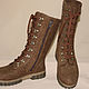 Women's felt boots Brown boots-zip. Boots. MMwool (marinamol). My Livemaster. Фото №5