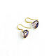 Purple earrings, purple stone earrings, lilac earrings. Earrings. Irina Moro. My Livemaster. Фото №5