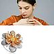 Винтаж: Кольцо ювелирное Swarovski. Кольцо Цветок Сваровски. Комплекты украшений винтажные. Винтажные украшения и аксессуары.. Ярмарка Мастеров.  Фото №5