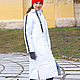 Белая длинная женская куртка, весеннее стеганное пальто на синтепоне, Куртки, Новосибирск,  Фото №1