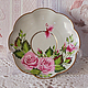 Decorative vase with painted 'Rose garden ', Single Tea Sets, ,  Фото №1