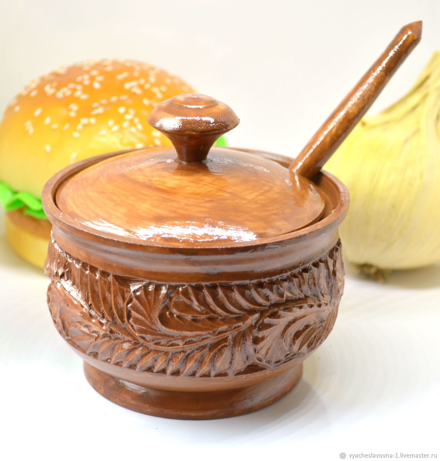 large wooden salt and pepper shakers