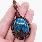 Украшения handmade. Livemaster - original item Shattucite Pendant pendant natural stone blue brown light blue. Handmade.