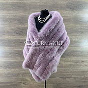 Аксессуары handmade. Livemaster - original item Fur stole made of arctic fox fur in violet color. Handmade.