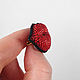 A beaded brooch red Lips, a brooch in the shape of lips, red lipstick. Brooches. Zveva. My Livemaster. Фото №5