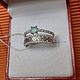 Кольцо с природным изумрудом и цирконами, 925. Кольца. OLVIKSOL JEWELRY STORE. Ярмарка Мастеров.  Фото №5
