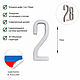 Цифры для дома "Modern2 10см" С липкой основой / Серый, Номер на дверь, Тольятти,  Фото №1