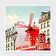 París pintura blanco y negro con Moulin Rouge rojo de la foto para el interior. Fine art photographs. Rivulet Photography (rivulet). Ярмарка Мастеров.  Фото №6