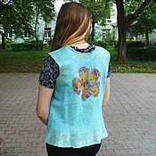 Одежда handmade. Livemaster - original item The vest is felted from Merino bilateral Russian style. Handmade.