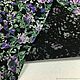 Заказать Итальянский Трикотаж холодок на черном сиреневые цветы 08-6231. TESSUTI - KAZAN итальянские ткани. Ярмарка Мастеров. . Ткани Фото №3