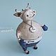 Interior, toy for the Christmas tree Bull, souvenir bull, Christmas toys. Interior doll. Anastasiya Kosenchuk. My Livemaster. Фото №5