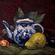 Oil painting 'still life with kettle', Pictures, Moscow,  Фото №1
