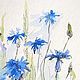 Watercolor Cornflowers 13 to 18 cm, Pictures, St. Petersburg,  Фото №1