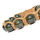 Bracelet with suede and stone serpentine. Gifts for women. Gift to man
