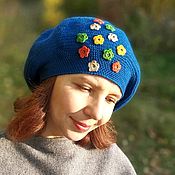 Аксессуары handmade. Livemaster - original item Knit beret hat women - french beret - spring elegant ladies hat. Handmade.