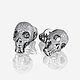 Cтильные бриллиантовые серьги черепа PRETTY SKULLS, Серьги-пусеты, Москва,  Фото №1