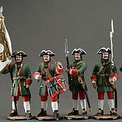 Куклы и игрушки handmade. Livemaster - original item A set of tin soldiers in the painting of a 54 mm 5 pieces. The Army of Peter the Great. Handmade.