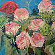 Розы и хризантемы, 35см"50см, Картины, Москва,  Фото №1