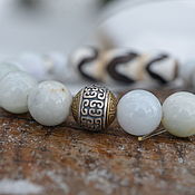 Украшения handmade. Livemaster - original item Charm Bracelet - HARMONY jade with JI Tibet bead. Handmade.