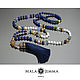 Long Blue Beads with Brush Charm with Lapis Lazuli. Beads2. Mala by Jemma. Online shopping on My Livemaster.  Фото №2