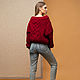 Maroon ruban sweater. Sweaters. SHAPAR - knitting clothes. My Livemaster. Фото №4