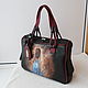 Double-sided leather bag with custom-made painting for Natalia. Classic Bag. Innela- авторские кожаные сумки на заказ.. My Livemaster. Фото №4