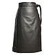 Leather skirt with a smell below the knees, Skirts, Pushkino,  Фото №1