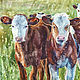 Order Watercolor painting Curious. Watercolor with calves. Pictures for the soul (RozaSavinova). Livemaster. . Pictures Фото №3