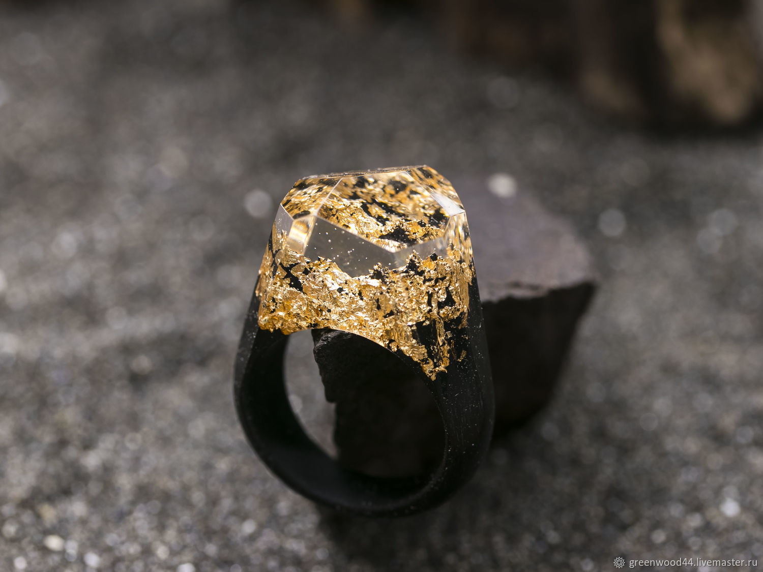 Деревянное Кольцо "Golden mountains" – заказать на Ярмарке Мастеров – C7USZRU | Кольца, Кострома