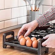 Для дома и интерьера handmade. Livemaster - original item Stand with handles for eggs made of dark oak. Handmade.