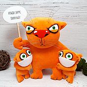 Куклы и игрушки handmade. Livemaster - original item Get out, you damned virus! Red cats Vasi Lozhkina, soft toy. Handmade.