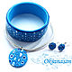 Earrings, pendant, bracelet, blue geometry set. Jewelry Sets. Oksanasan. Online shopping on My Livemaster.  Фото №2