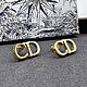 Винтаж: Серьги Dior Logo Monogram в золотом тоне, Серьги винтажные, Москва,  Фото №1
