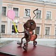 Жук  Теннисист, коричневый, арт. № 029, Мини фигурки и статуэтки, Москва,  Фото №1