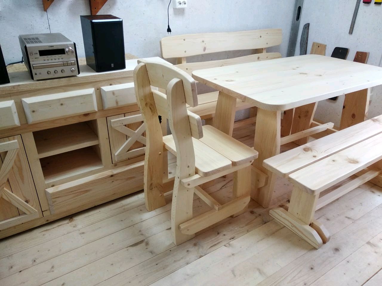 деревянная мебель в баню