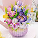 Заказать  "Ирисы" из полимерной глины. Flowerdecor337. Ярмарка Мастеров. . Кружки и чашки Фото №3