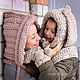 Заказать Вязаная шапка-капюшон «Bunny». NewRareRu.Knitting (Вера). Ярмарка Мастеров. . Капюшоны Фото №3