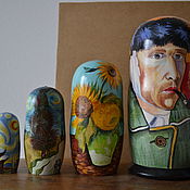 Русский стиль handmade. Livemaster - original item Dolls: Van Gogh portrait with a pipe. Handmade.